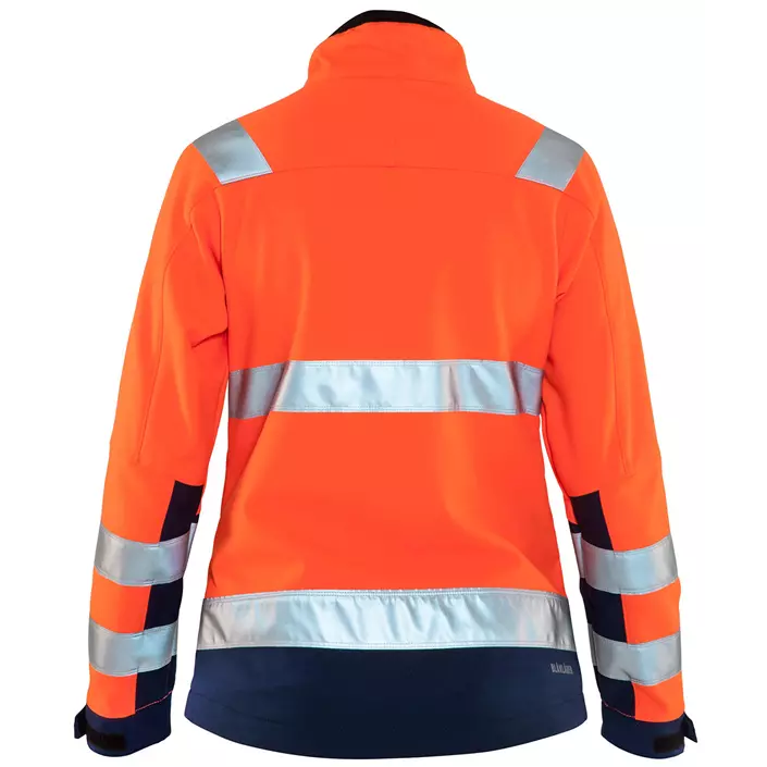 Blåkläder women's softshell jacket, Hi-vis Orange/Marine, large image number 2