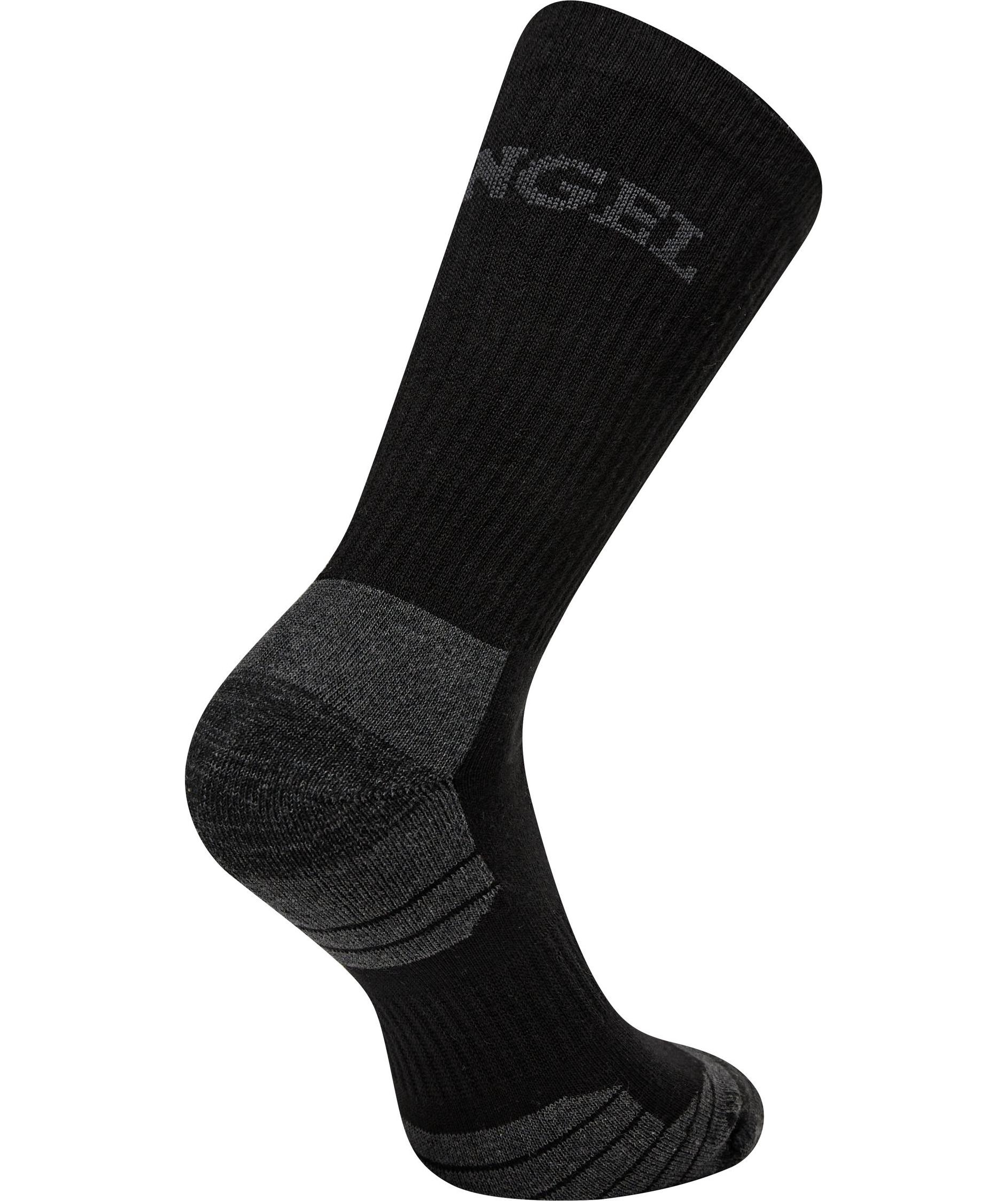Engel 3-pack work socks, Black/Grey Melange, large image number 1