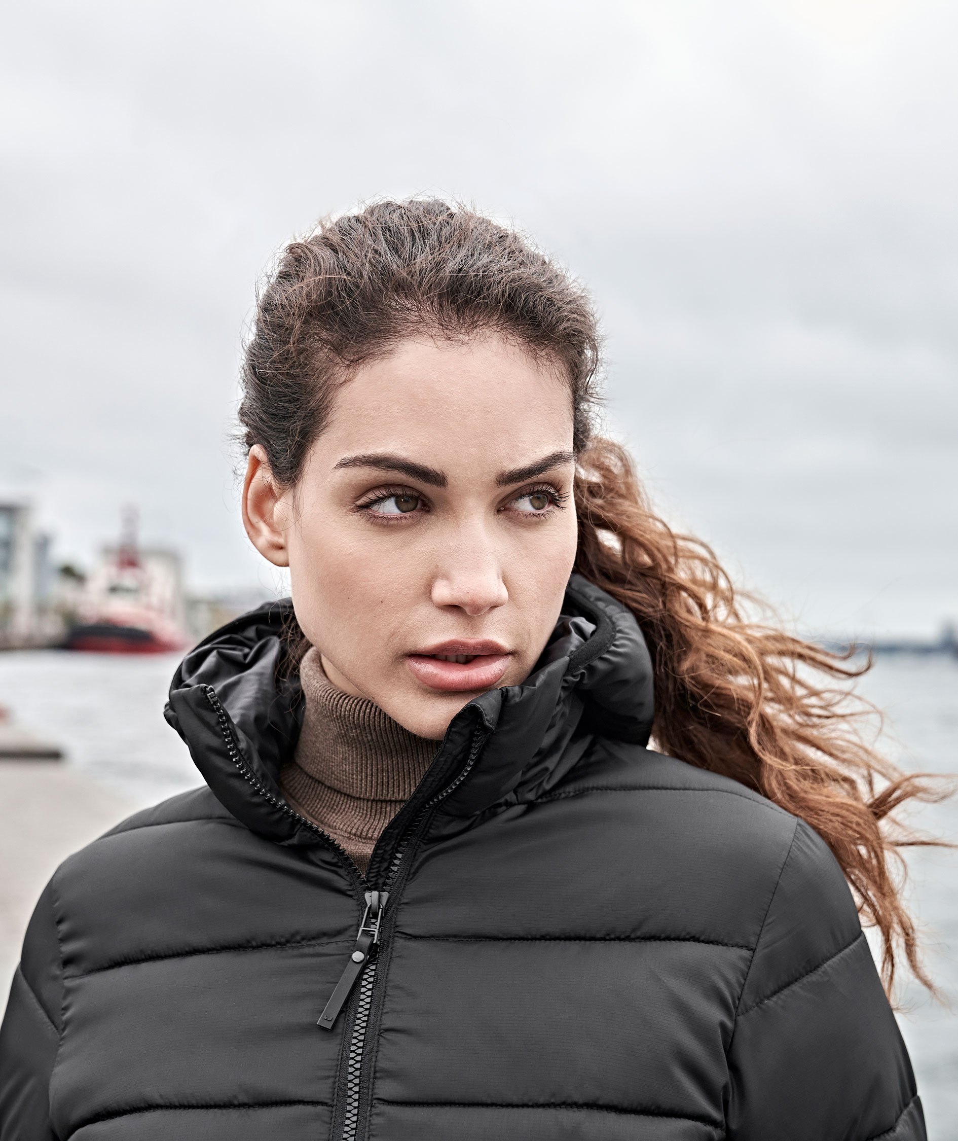 Tee Jays Lite Hooded women's jacket, Black, large image number 5