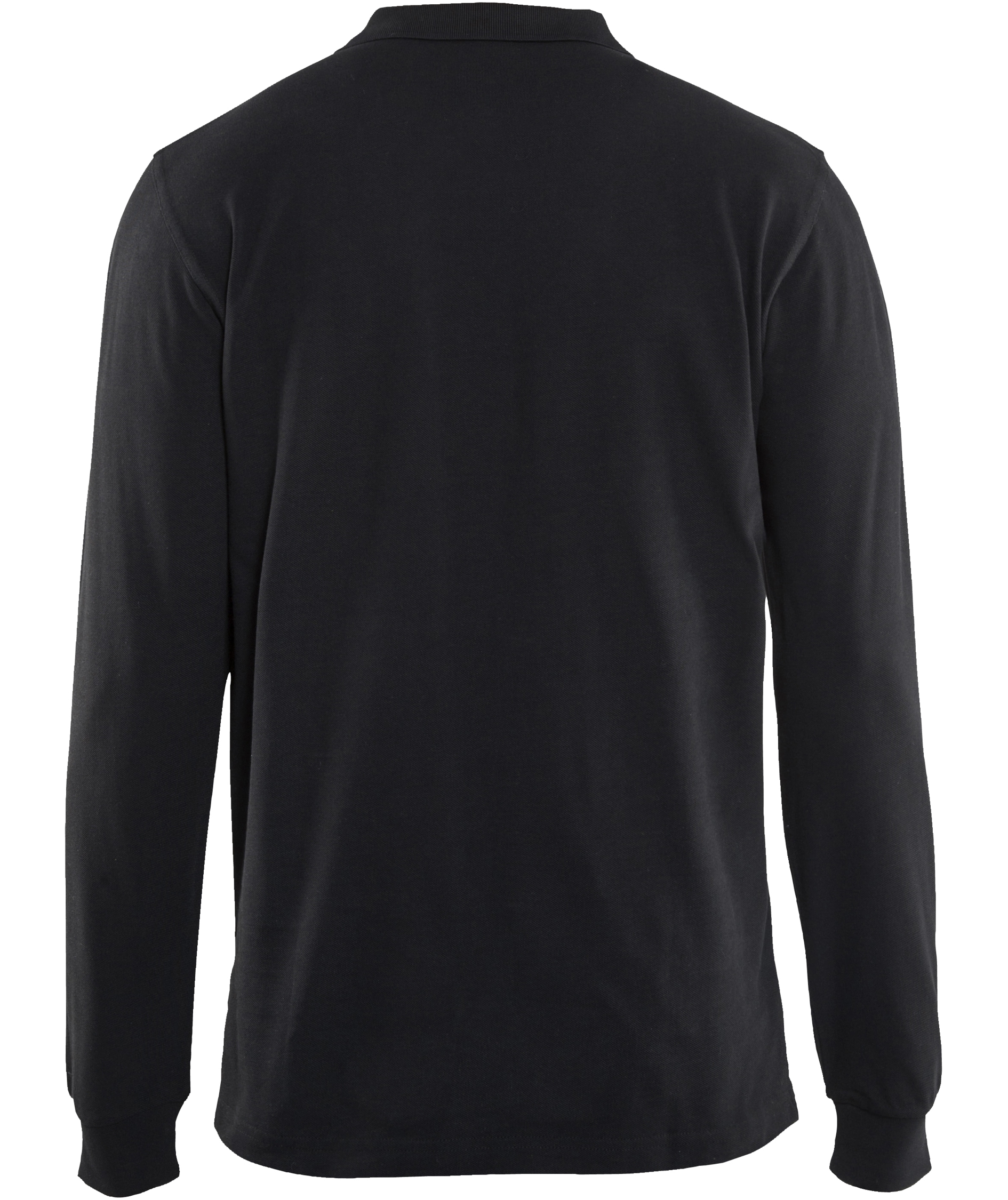 Bl&aring;kl&auml;der lang&aelig;rmet polo T-shirt, Sort, large image number 1