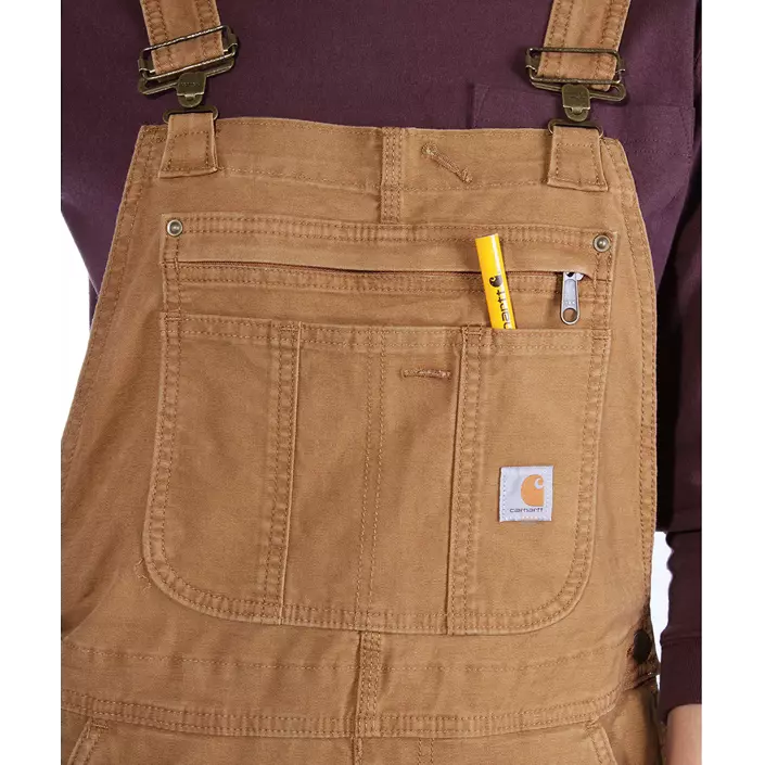 Carhartt Double Front BIB overall dam, Brun, large image number 4