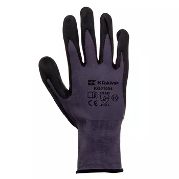 Kramp 1.004 work gloves with dots, Grey