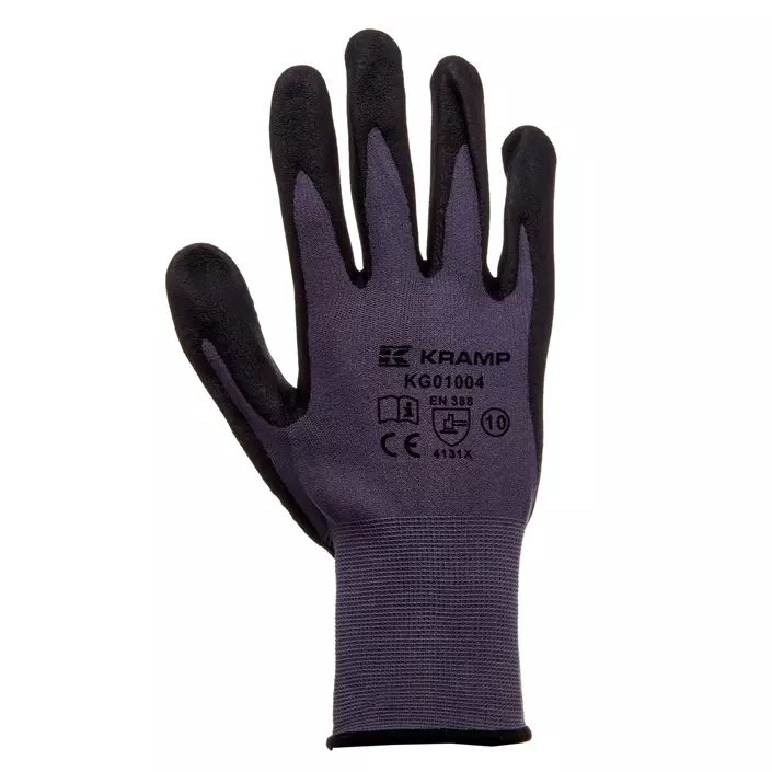 Kramp 1.004 work gloves with dots, Grey, large image number 0