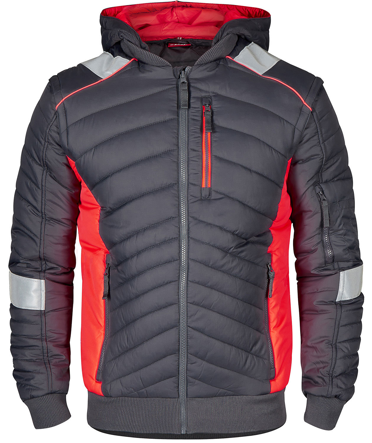 Engel 2-i-1 Cargo jacka, Gr&aring;/R&ouml;d