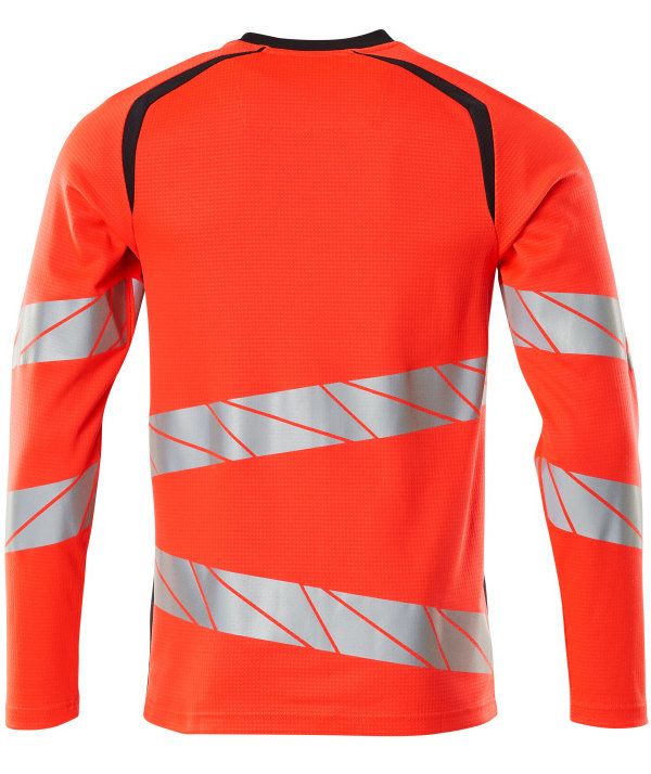 Mascot Accelerate Safe l&aring;ng&auml;rmad T-shirt, Varsel R&ouml;d/M&ouml;rk Marin, large image number 1