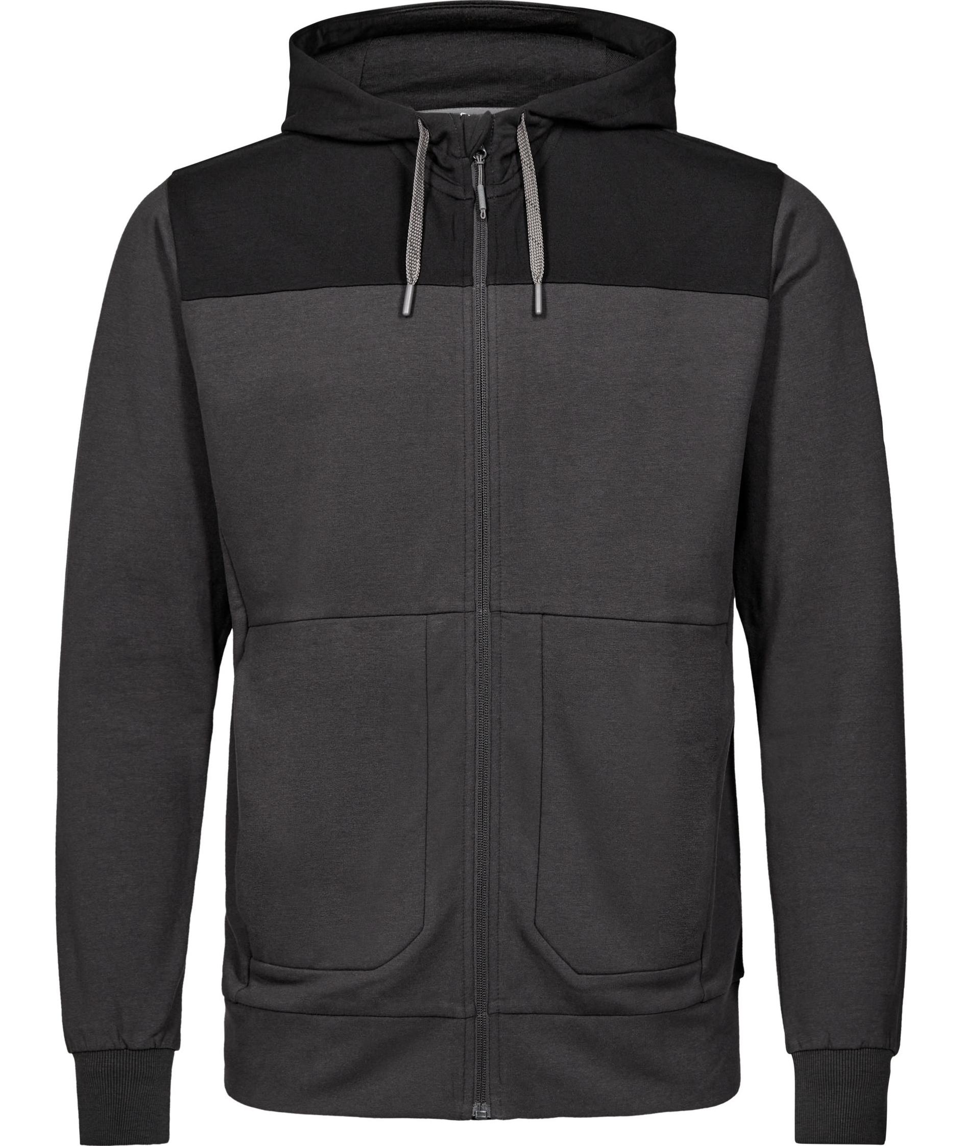 Engel Entire hoodie with zipper, Anthracite Grey/Black, Anthracite Grey/Black, swatch