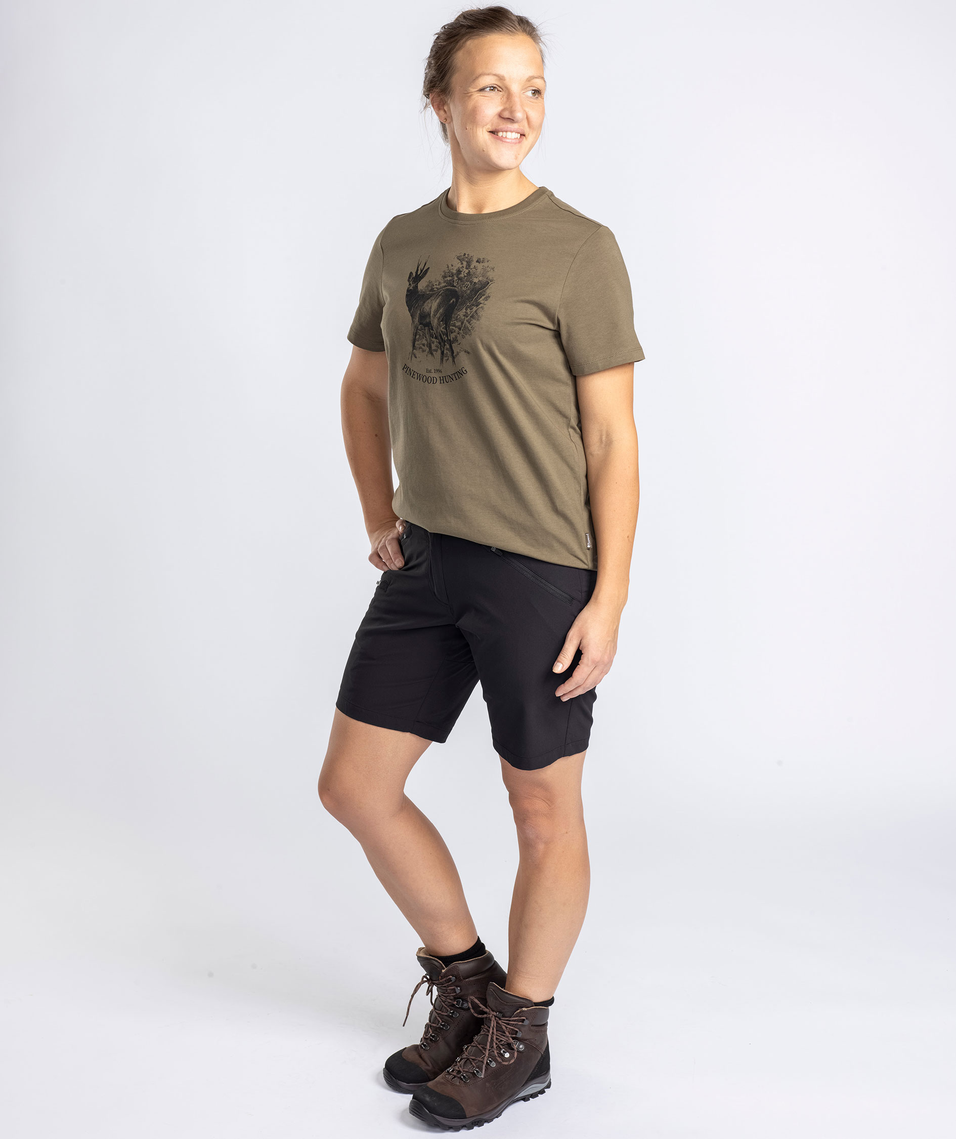 Pinewood&nbsp;Abisko Light dameshorts, Black, large image number 3