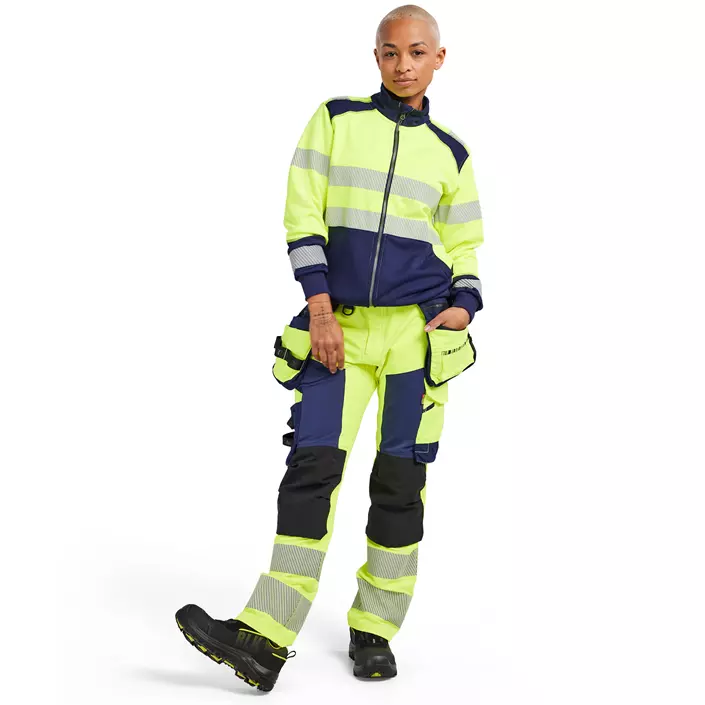 Blåkläder Damen Cardigan, Hi-Vis gelb/marine, large image number 1