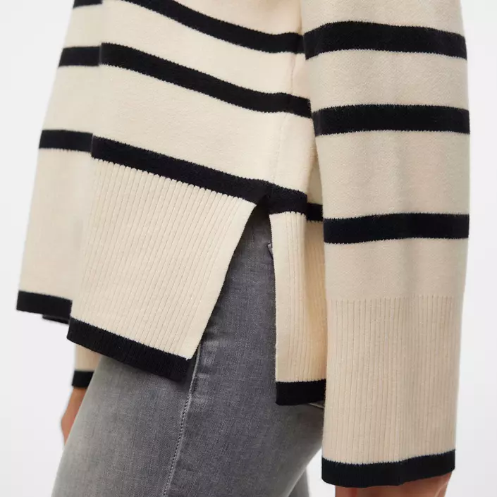 Vero Moda VMSABA striktrøje, Birch/Black, large image number 4