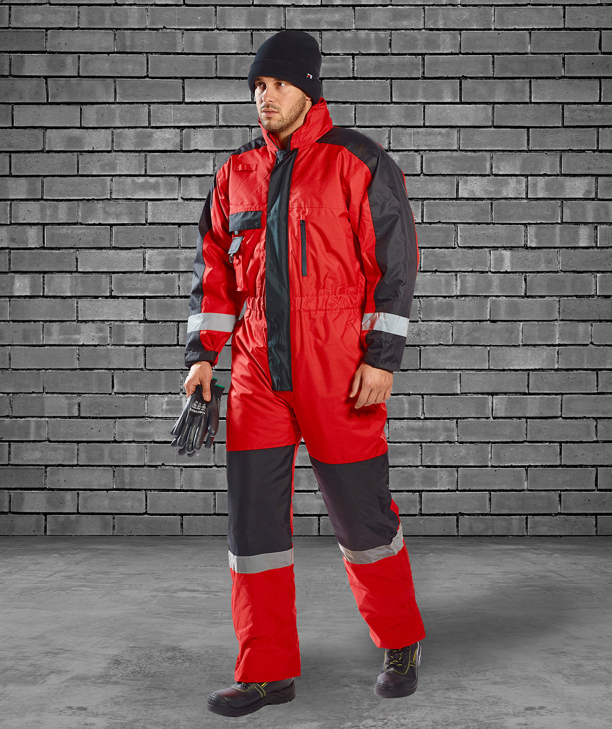 Portwest winter coverall, Red