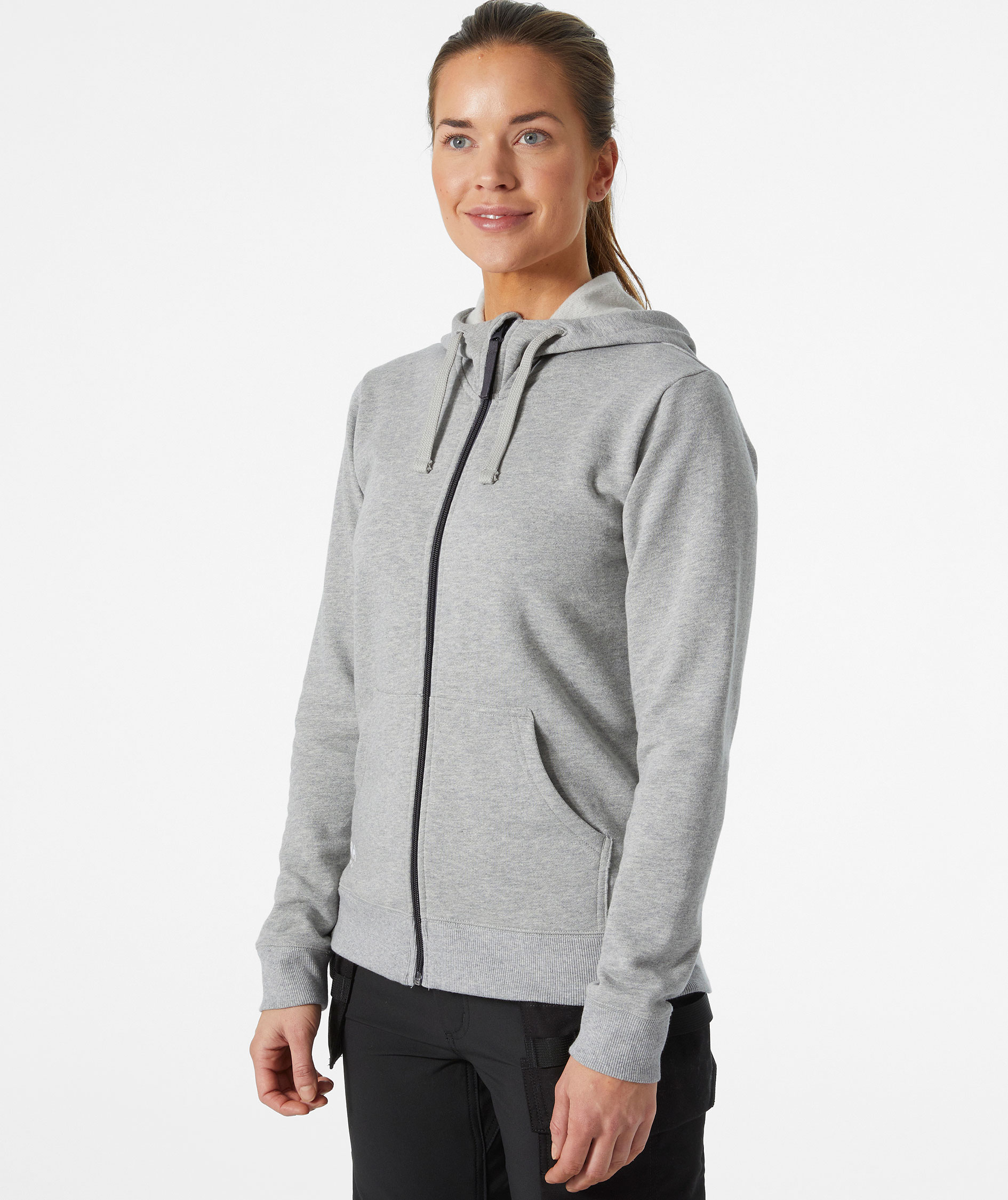 Helly Hansen Classic hoodie med dragkedja dam, Grey melange, large image number 1