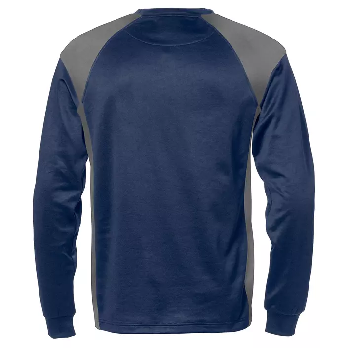 Fristads long-sleeved T-shirt 7071 THV, Marine Blue/Grey, large image number 1