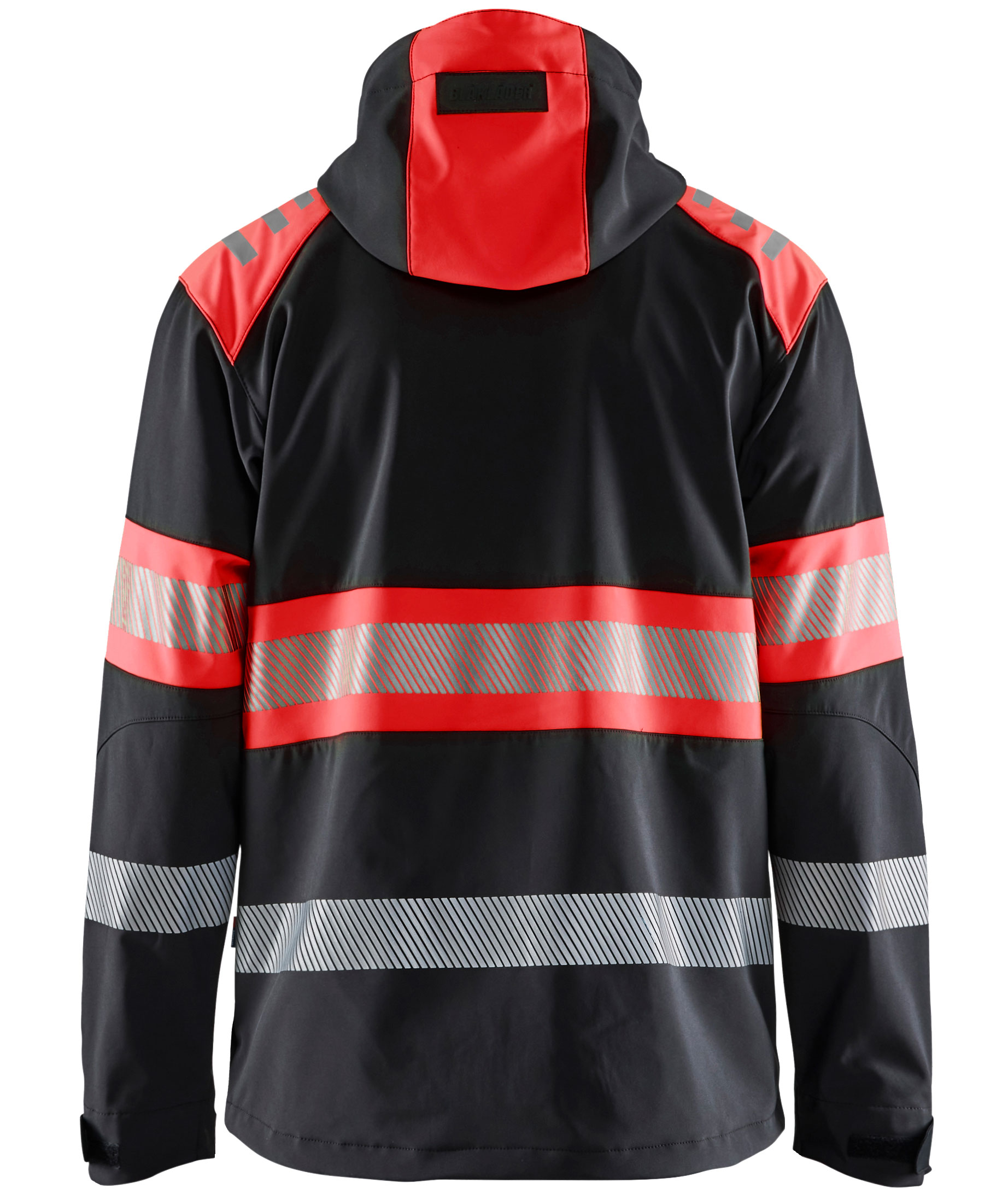 Bl&aring;kl&auml;der softshell jacket, Black/Hi-Vis Red