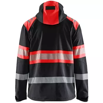 Blåkläder softshell jacket, Black/Hi-Vis Red