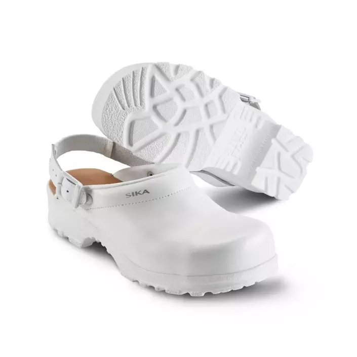 2nd quality product Sika flex safety clogs with heel strap SB, White, large image number 0