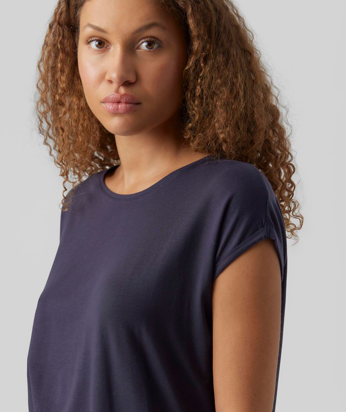 Vero Moda VMAVA PLAIN women's T-shirt, Night Sky, large image number 3