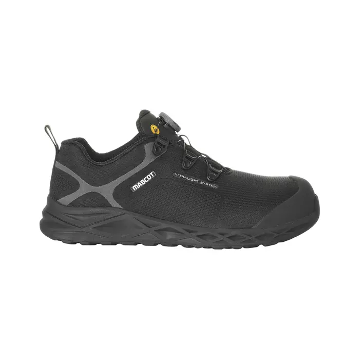 Mascot Carbon Ultralight safety shoes SB P Boa®, Black/Dark Antracit, large image number 1