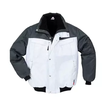 Kansas Icon pilot jacket, White/Grey
