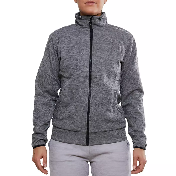 Craft Leisure women's sweatjacket, Dark Grey Melange, large image number 2