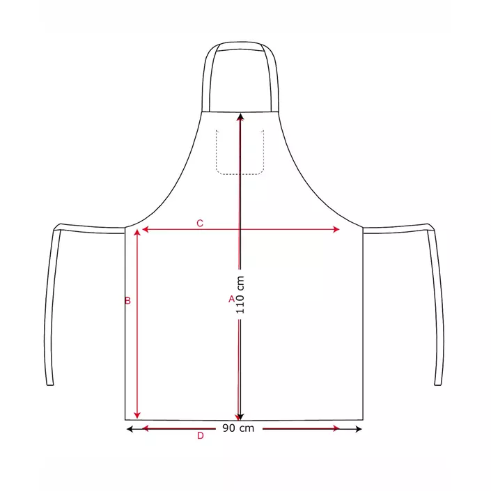 Kentaur bib apron with pocket, Sailorblue, Sailorblue, large image number 1