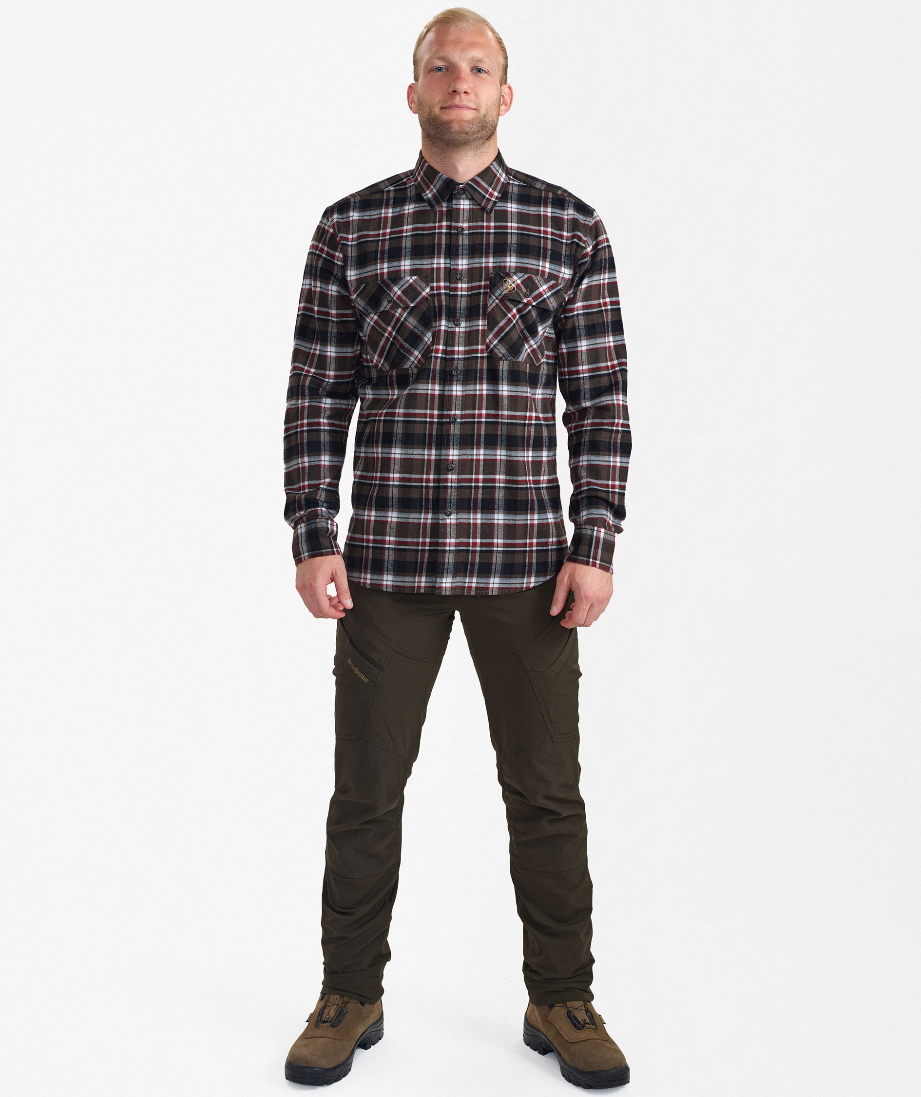 Deerhunter Nathan lumberjack shirt, Brown Check, large image number 4