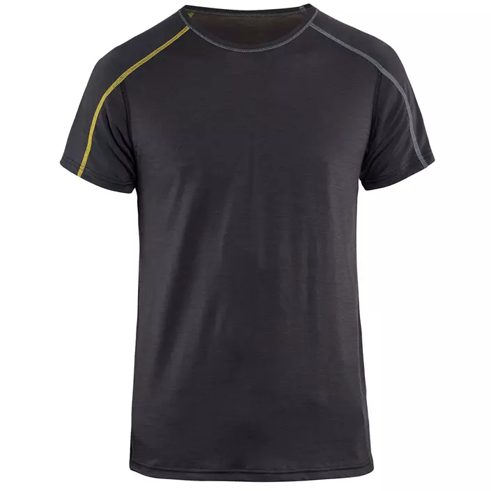 Blåkläder T-shirt  with merino wool, Anthracite grey/yellow, large image number 0