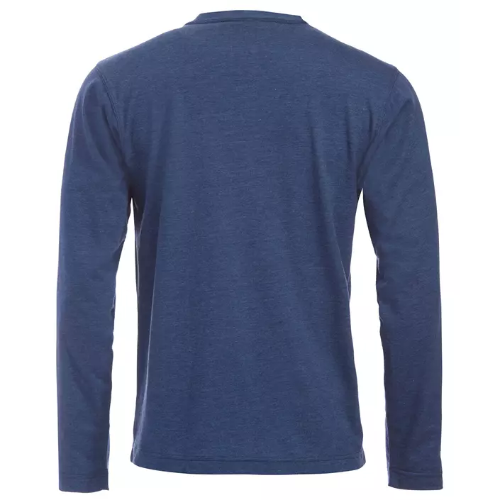 Clique Orlando long-sleeved Grandad T-shirt, Blue Melange, large image number 2