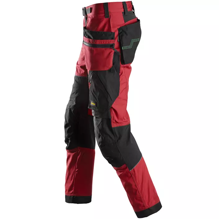 Snickers FlexiWork craftsman trousers 6902, Chili red/black, large image number 2