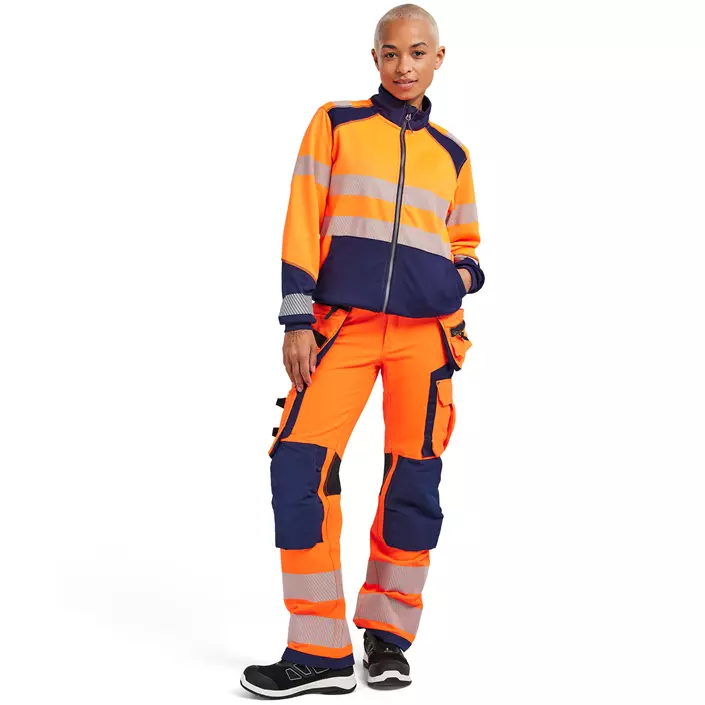 Blåkläder Damen Cardigan, Hi-Vis Orange/Marine, large image number 1
