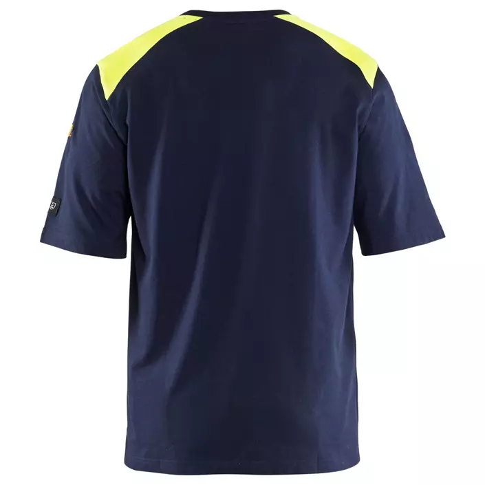 Blåkläder FR T-shirt, Marine/Hi-Vis gul, large image number 1