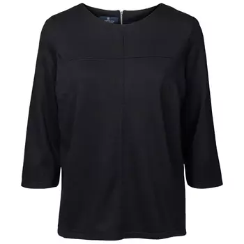 CC55 Nice Damen T-Shirt/Bluse mit 3/4-Ärmeln, Schwarz