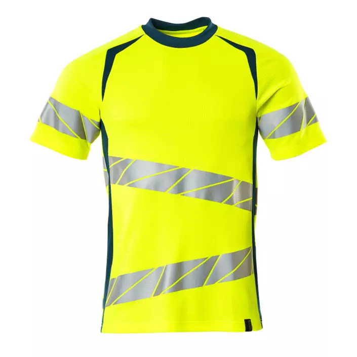 Mascot Accelerate Safe T-shirt, Hi-Vis Yellow/Dark Petroleum, large image number 0