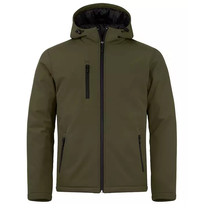 Clique lined softshell jacket, Fog Green, large image number 0