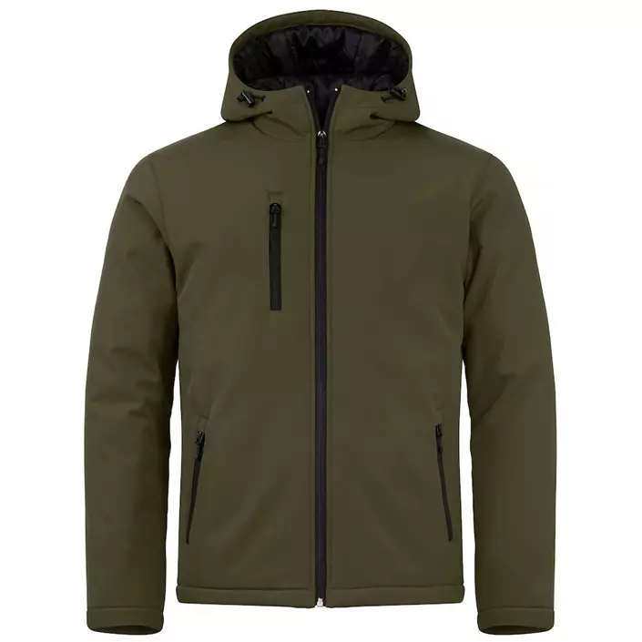 Clique lined softshell jacket, Fog Green, large image number 0