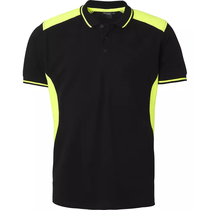 Top Swede polo T-shirt 213, Sort/Hi-Vis Gul, large image number 0