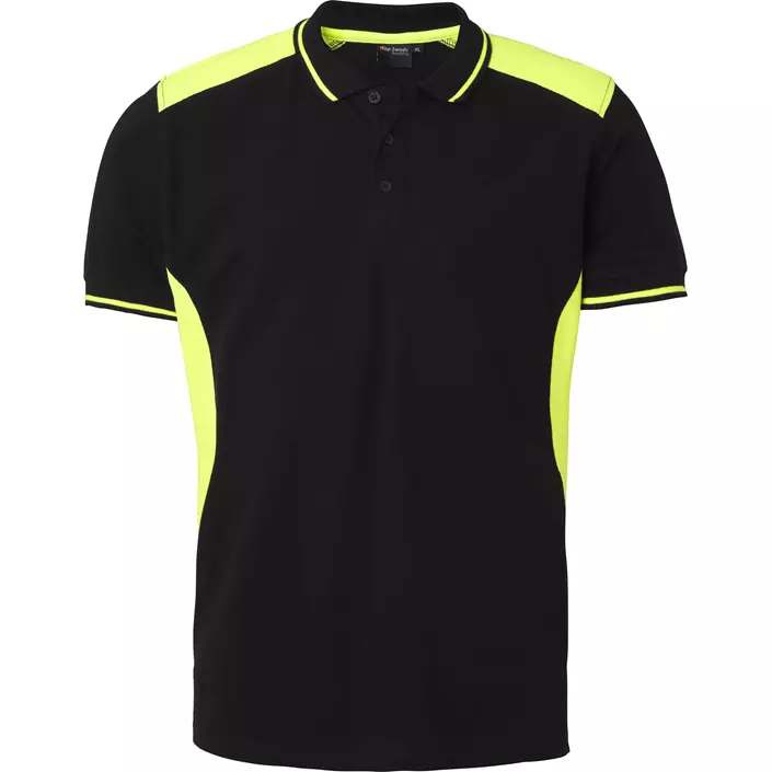 Top Swede polo T-shirt 213, Sort/Hi-Vis Gul, large image number 0