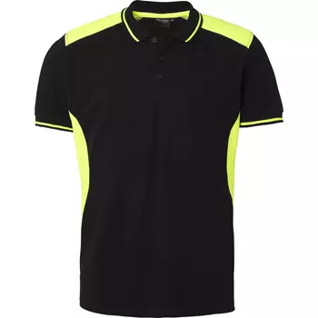 Top Swede polo shirt 213, Black/Hi-Vis Yellow