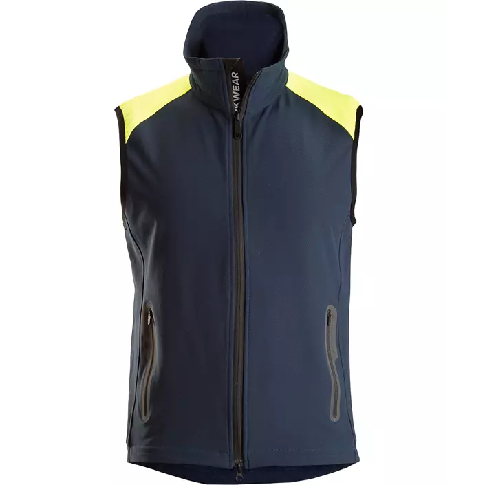 Snickers FlexiWork vest, Marine/Neon Gul, large image number 0