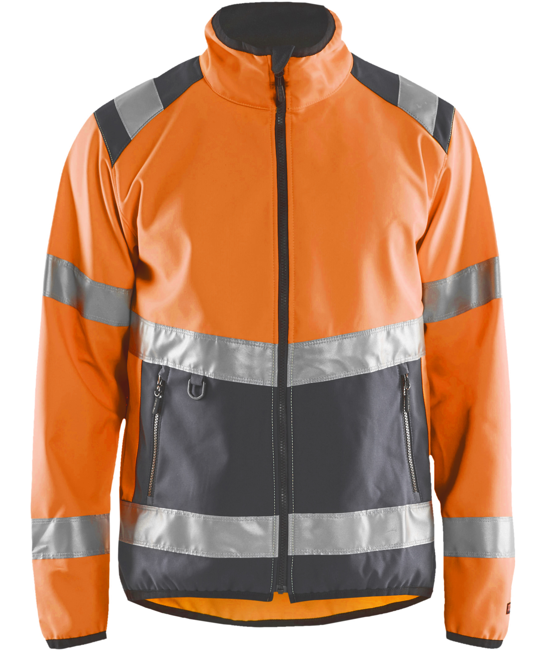 Bl&aring;kl&auml;der softshelljakke, Hi-Vis Orange/Mellemgr&aring;, Hi-Vis Orange/Mellemgr&aring;, swatch
