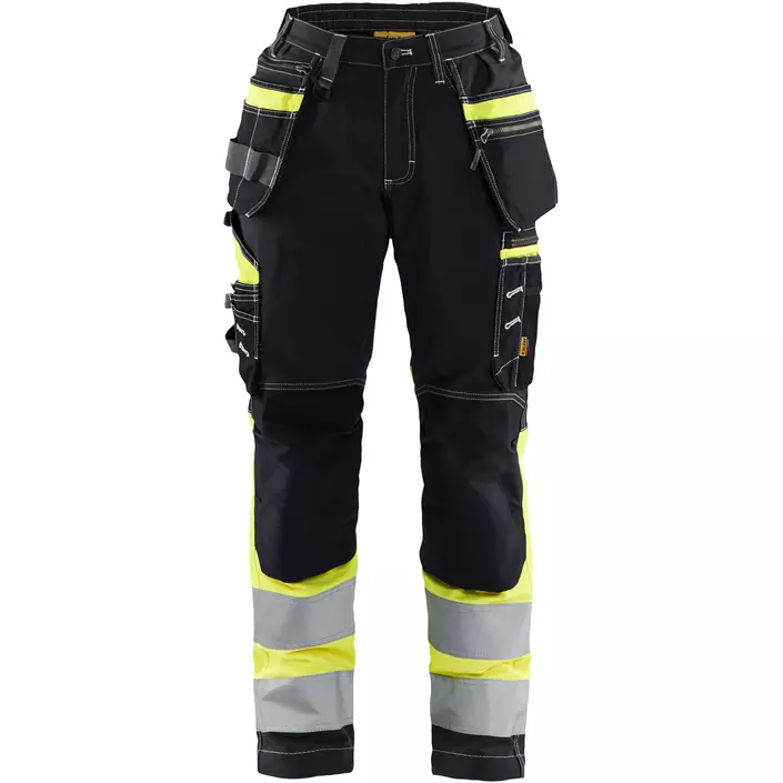 Blåkläder dame håndværkerbukser, Sort/Hi-Vis Gul, large image number 0