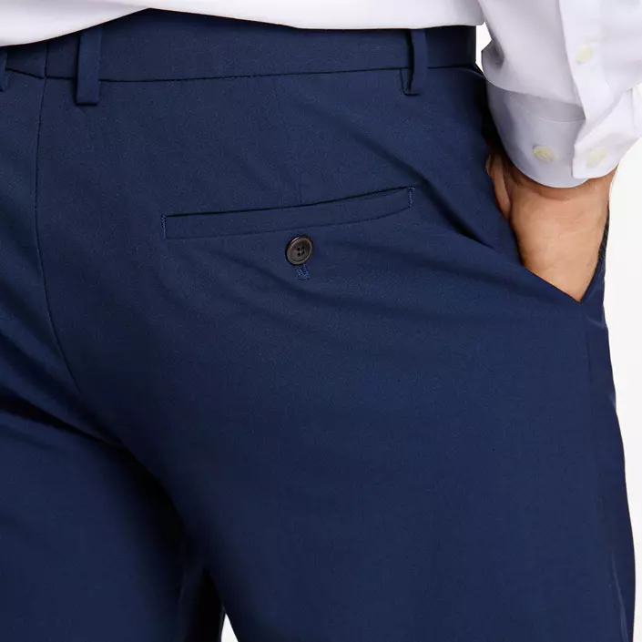 Lindbergh Superflex slim fit bukser, DK Blue Mel, large image number 4