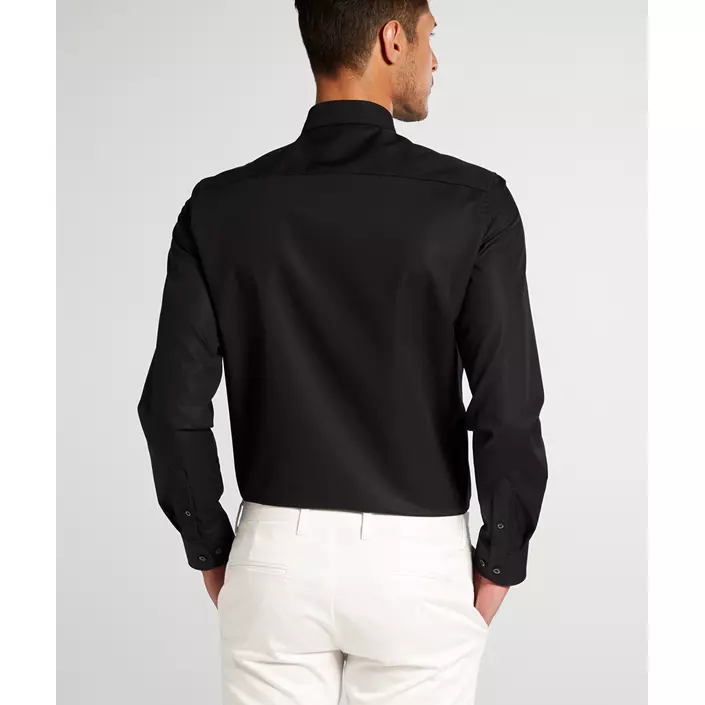 Eterna Uni Poplin Slim fit shirt, Black, large image number 2