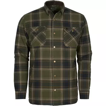 Pinewood Finnveden Checked regular fit lined lumberjack shirt, Mossgreen/Black