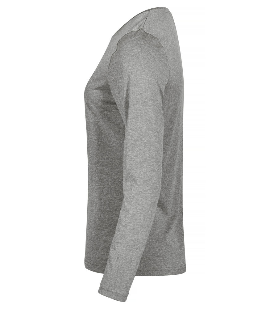 Clique Basic Active lang&aelig;rmet dame T-shirt, Grey melange , large image number 2