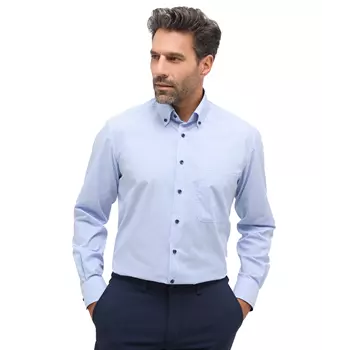 Eterna Poplin Comfort fit skjorte, Light blue