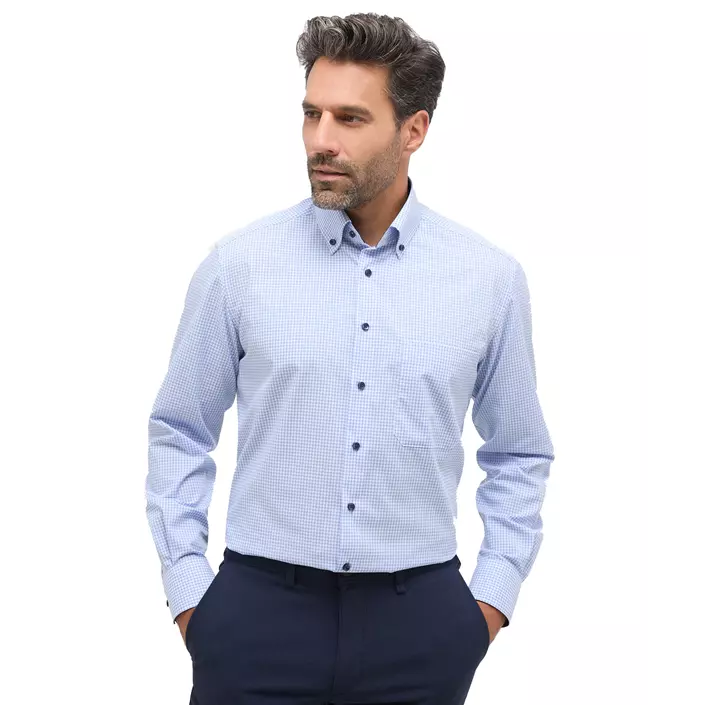 Eterna Poplin Comfort fit shirt, Light blue, large image number 1