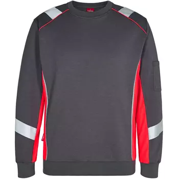 Engel Cargo sweatshirt, Grå/Röd