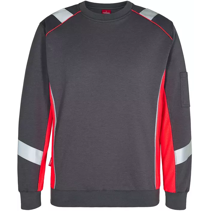Engel Cargo sweatshirt, Grey/Red, large image number 0