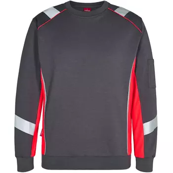 Engel Cargo Sweatshirt, Grau/Rot