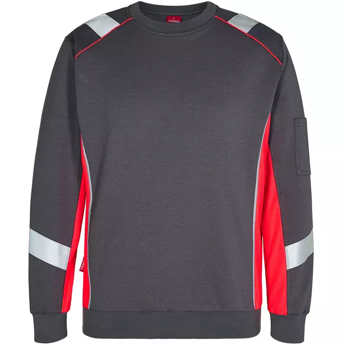 Engel Cargo sweatshirt, Grey/Red, large image number 0